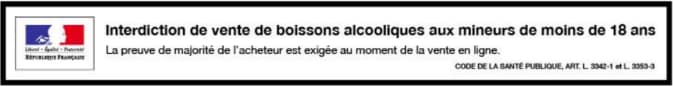 avertissement vente alcool mineur